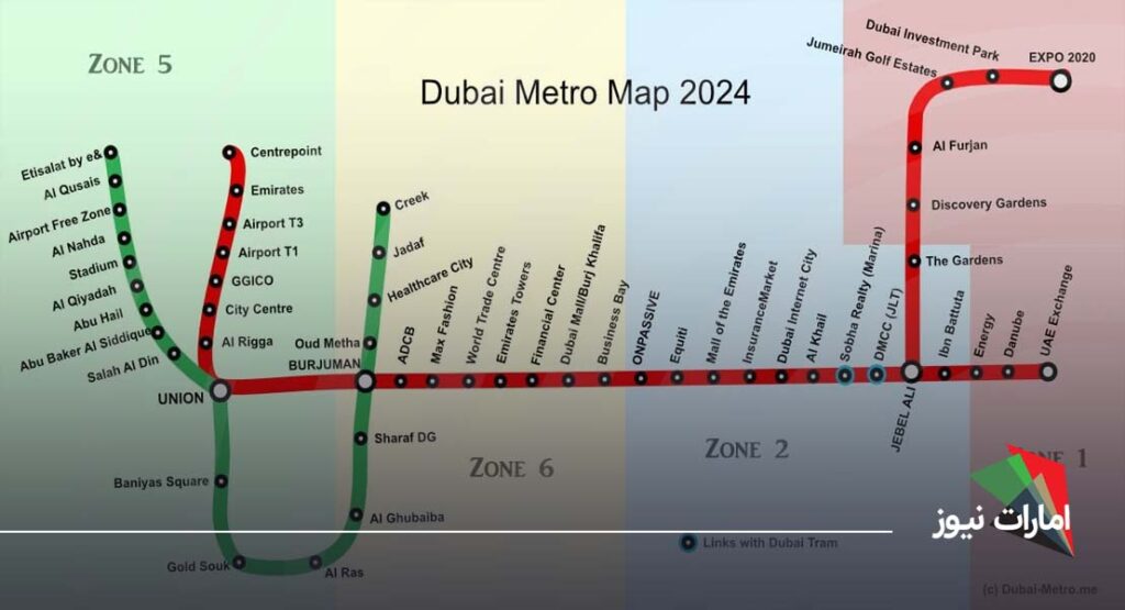 خطوط متروی دبی